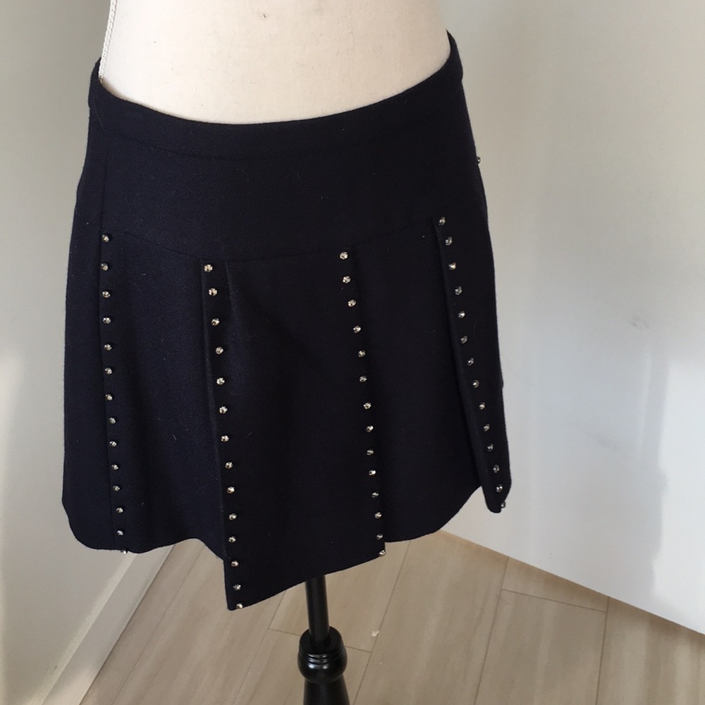 Jcrew Embellished Wool Skirt
